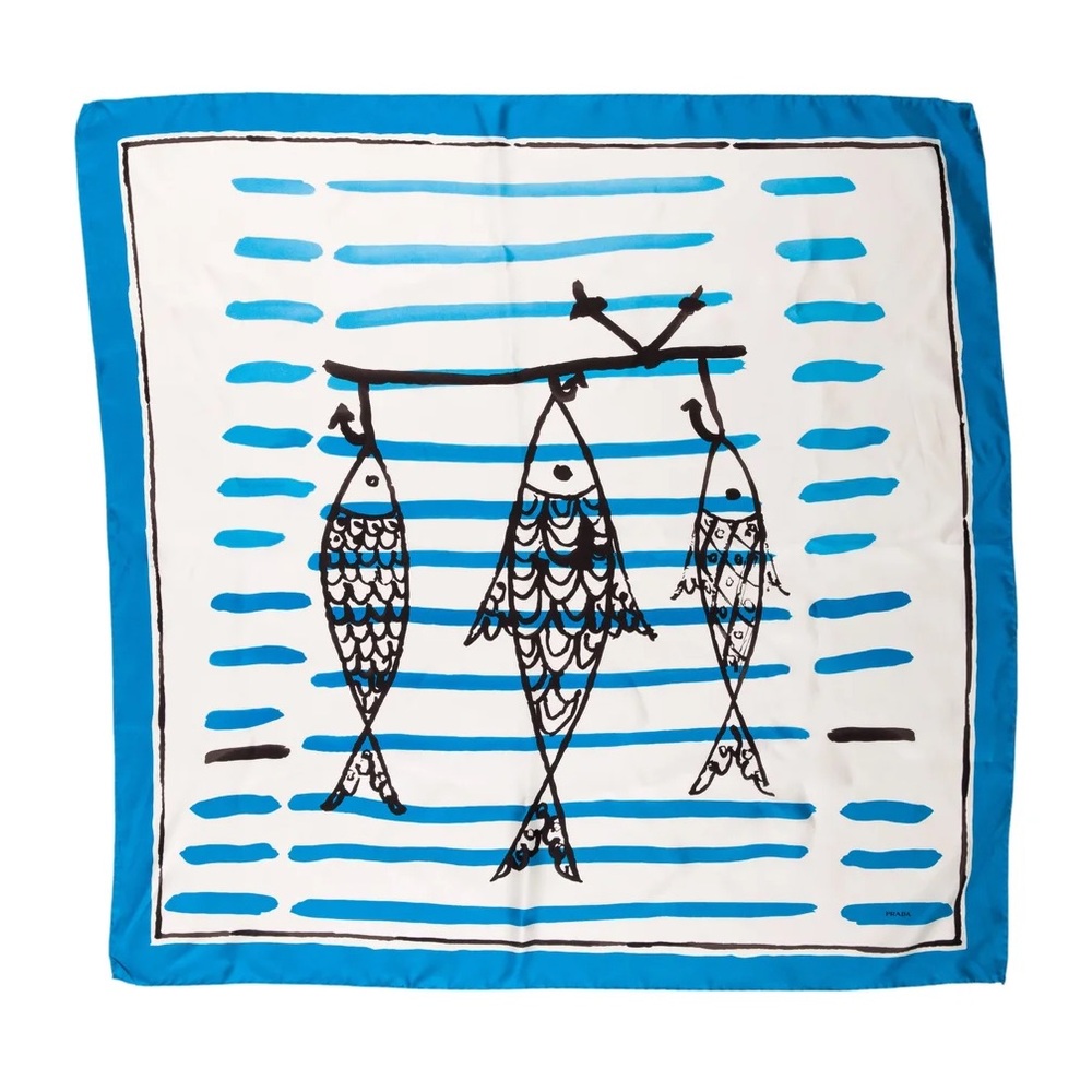 Silk Prada Fish Scarf